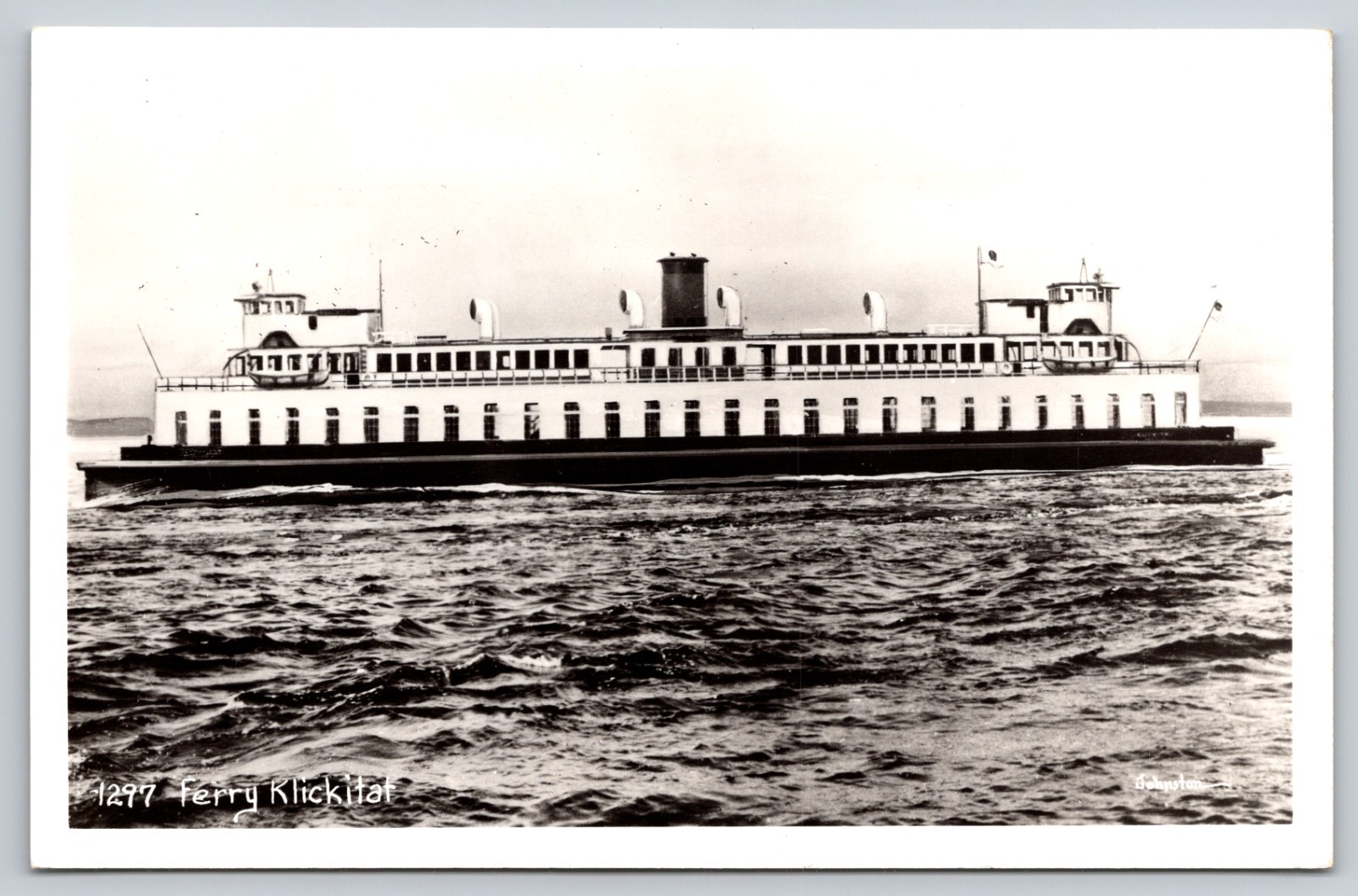 Ferry Klickitat Washington State Ferries Puget Sound Historic Boat View RPPC