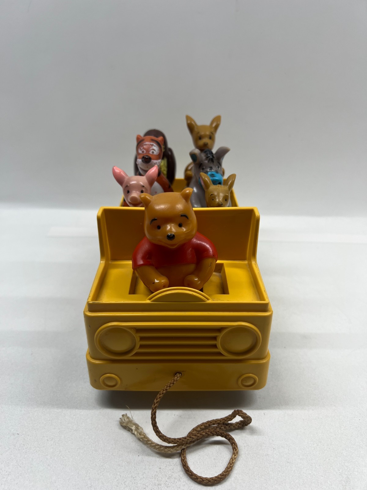 vintage disney winnie the pooh and friends pull toy - 1973