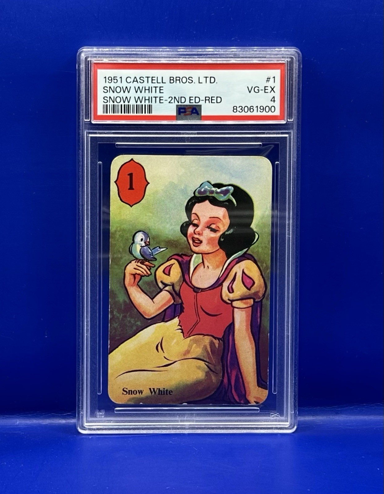 1951 SNOW WHITE CASTELL BROS LTD 2ND EDITION RED VINTAGE PSA 4 LOW POP