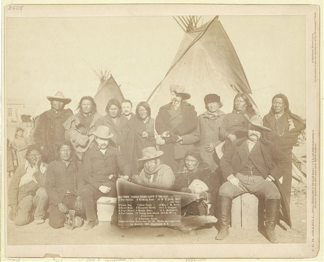 Pine Ridge South Dakota 1891 Lakota Chiefs Buffalo Bill Group Portrait
