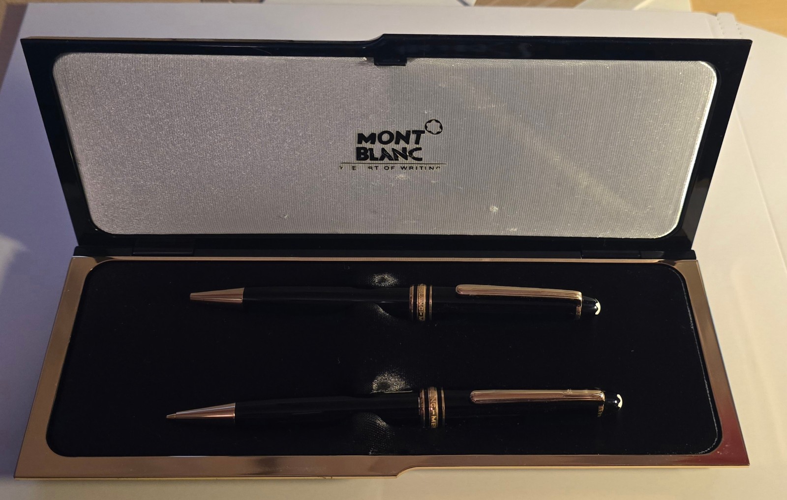 vtg 1991 Montblanc Meisterstuck Classique Ballpoint Pen & .5mm Pencil Set Boxed