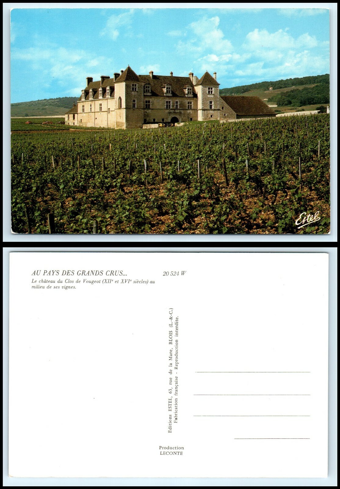 FRANCE Postcard - Le Chateau du Clos de Vougeot AY