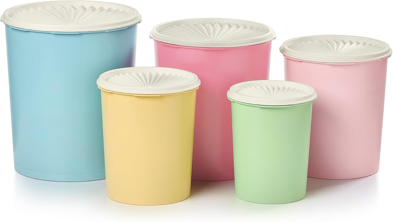 Tupperware Heritage Collection 10 Piece Nested Canister Set in Vintage Colors, D