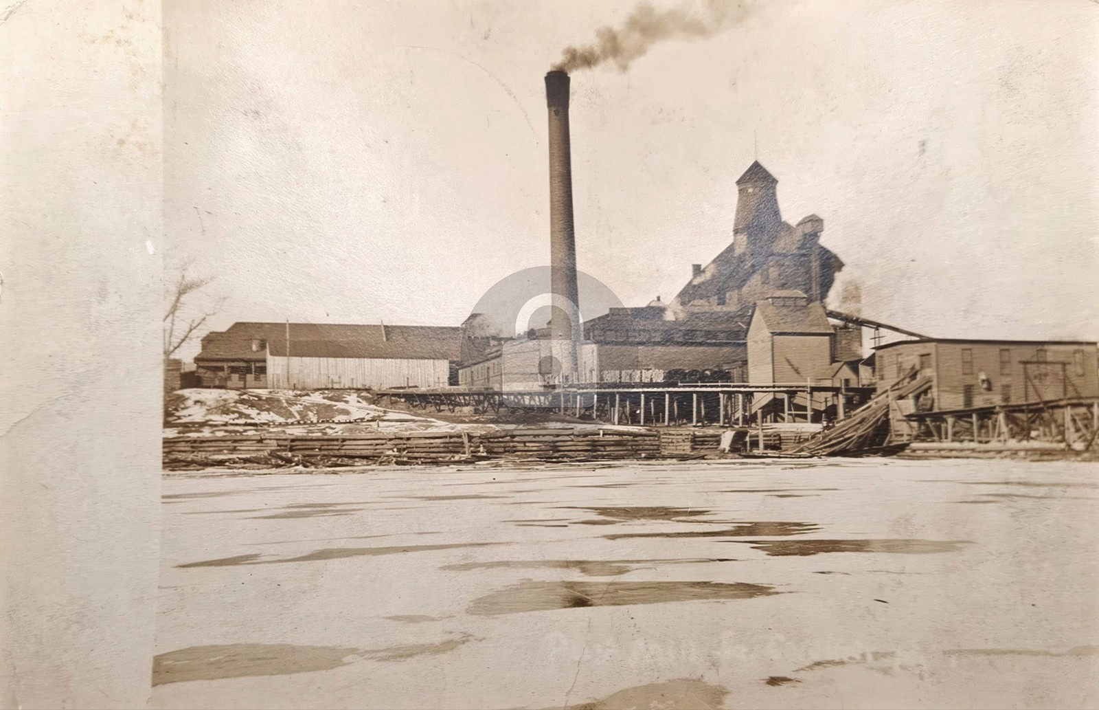 South Gardiner Maine Parker\'s Saw Mill 1911 RPPC Photo Postcard COPY