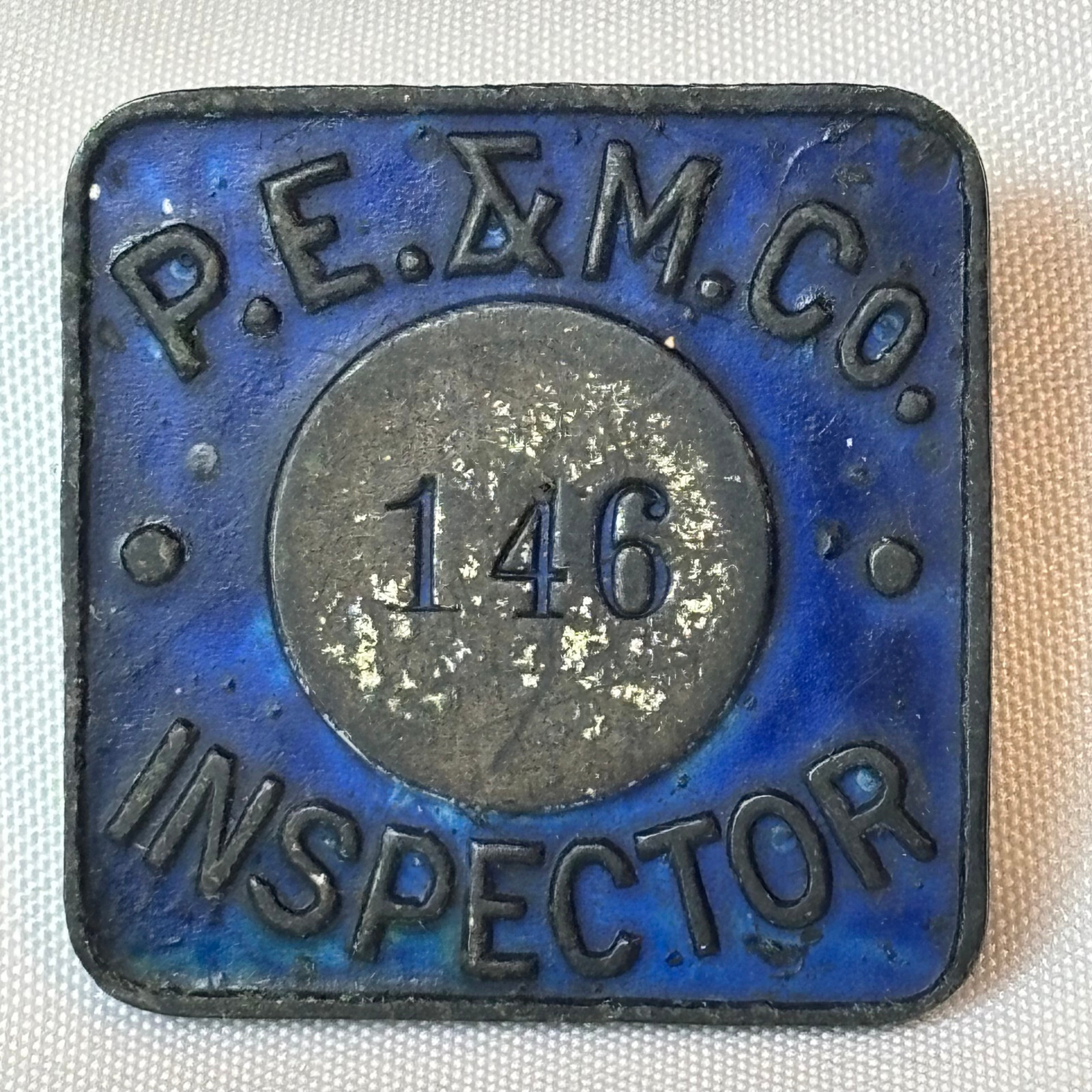 Vtg P. E. & M. Co. Employee Pin #146 Inspector Poole Engineering & Machine Co