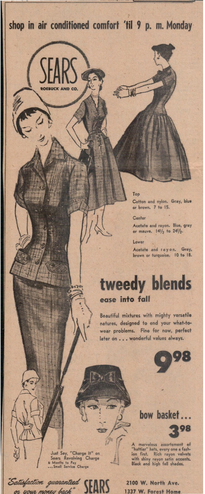 1956 Women’s Fashion “Tweedy Blends