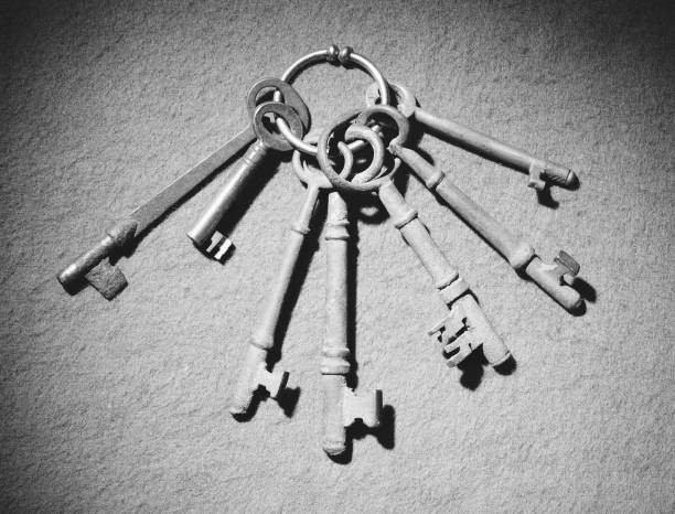 1960s Set of skeleton keys Historic 1960s Old Photo