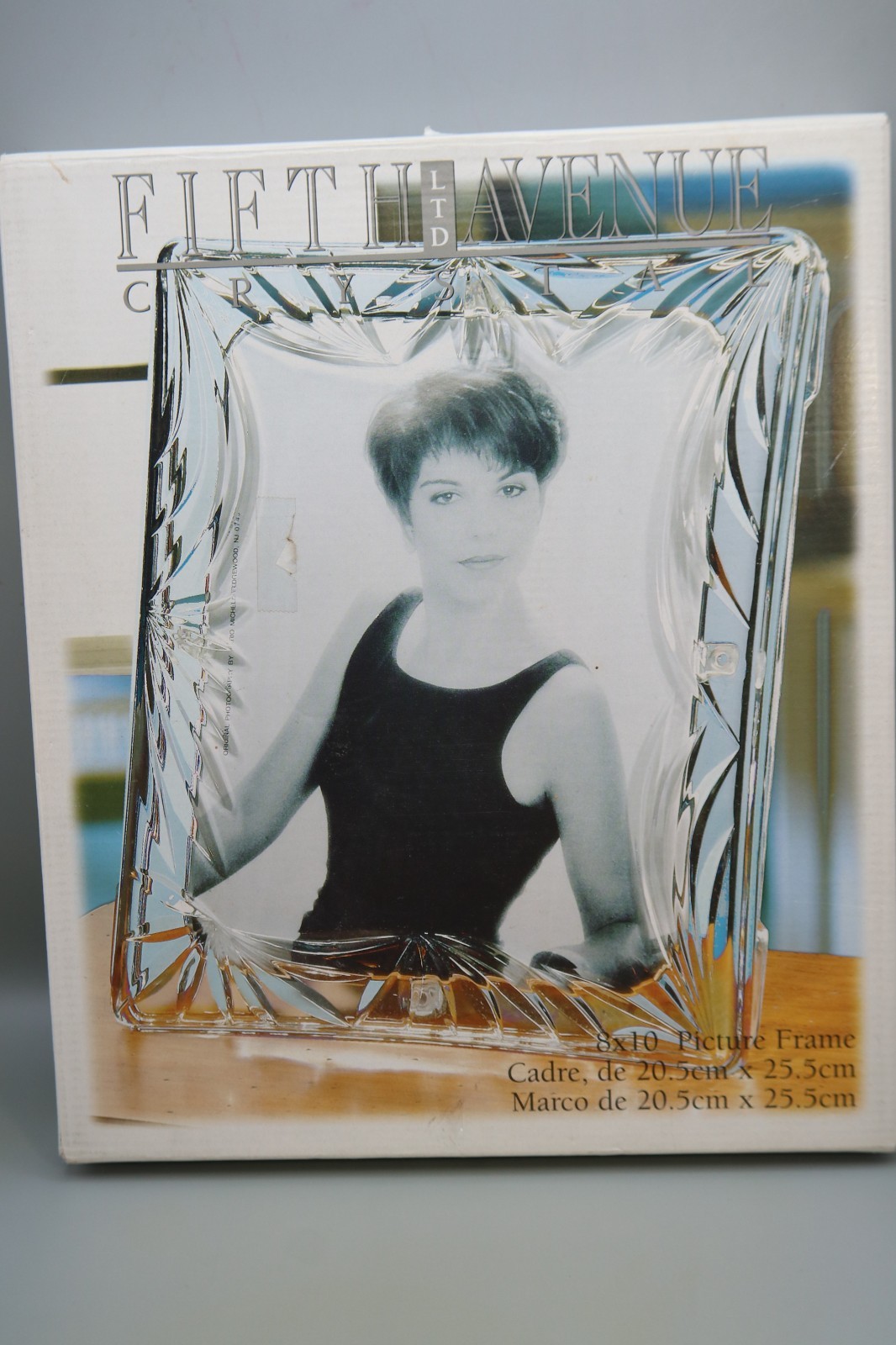 Fifth Avenue Heavy Crystal Photo Frame Silhouette Holds 8 x 10 Photo