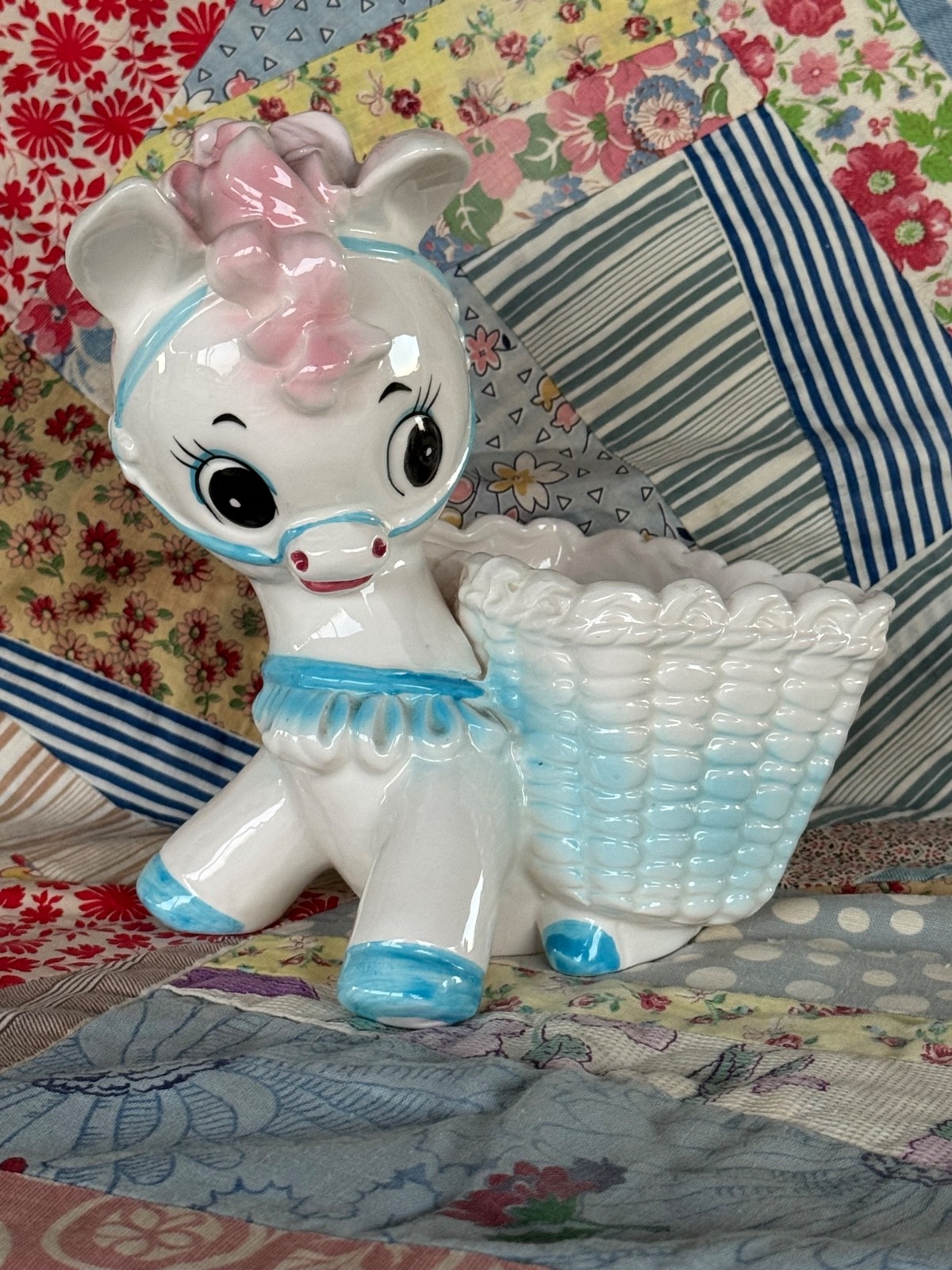 Vintage Relpo Baby Horse Planter-Big Eye-Kitschy-Mint Condition-RARE