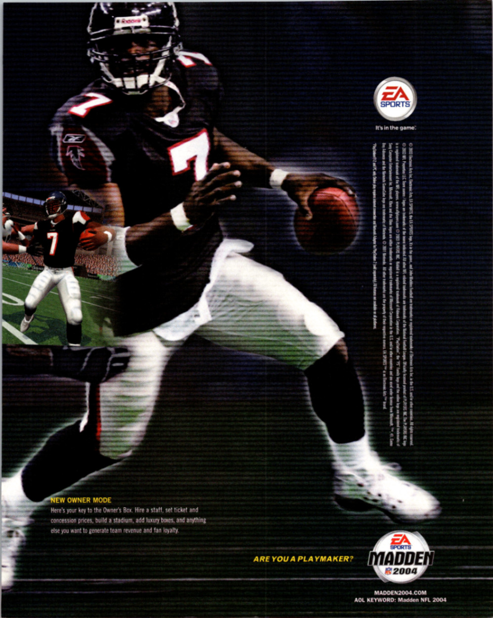 EA Sports Madden NFL 2004 Advertisement Poster Video Game 8\