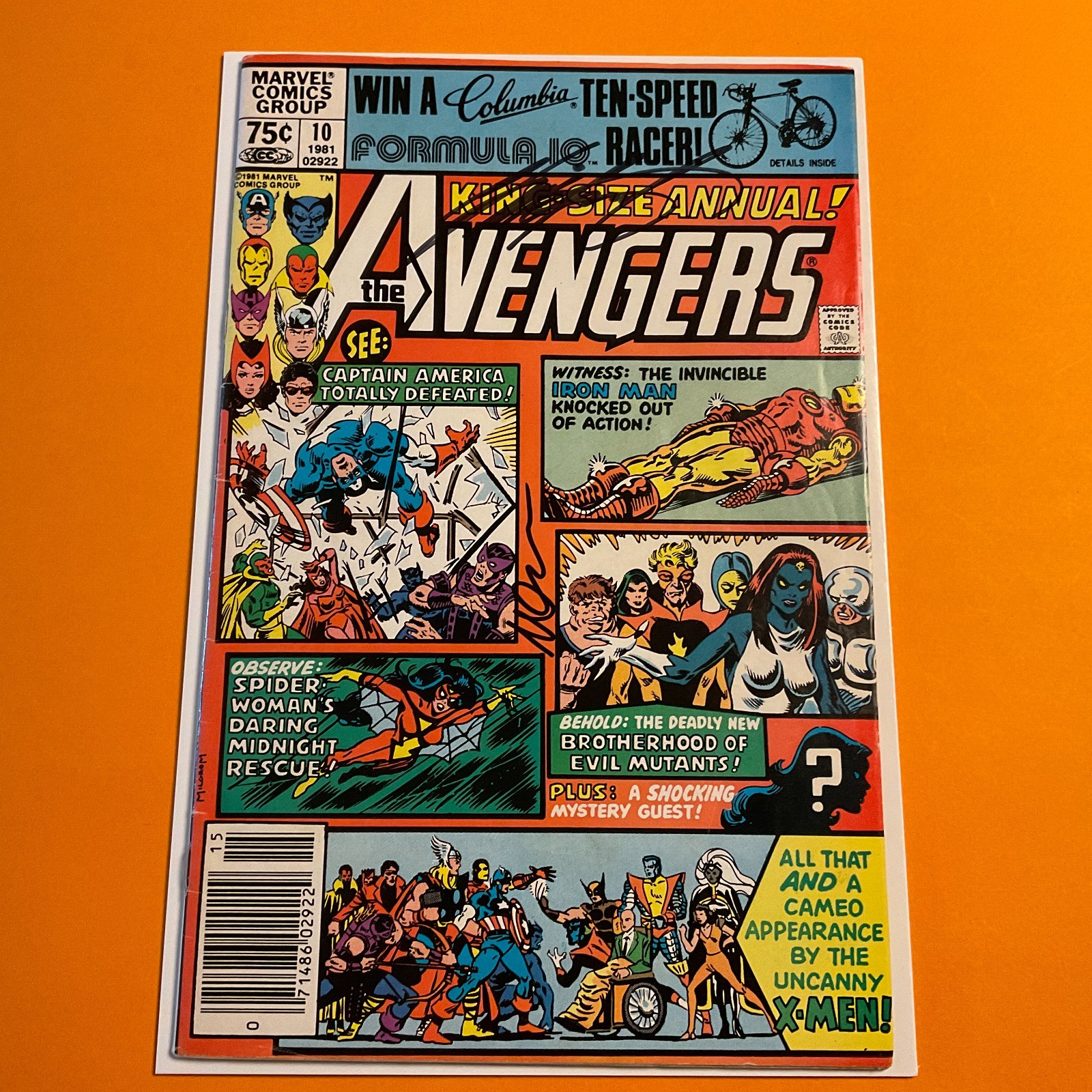 Avengers Annual #10 Signed Chris Claremont & Michael Golden 1st App Rogue X-men