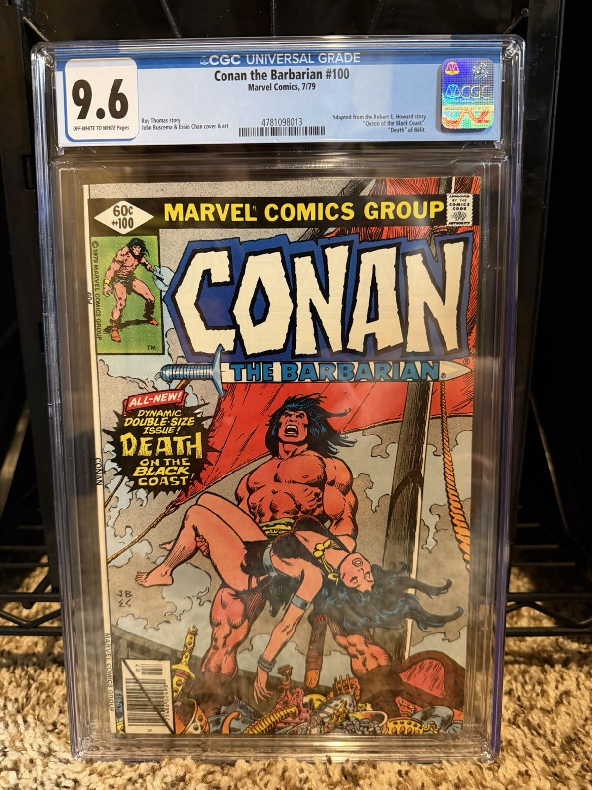 Conan The Barbarian #100 Death of Belit CGC 9.6