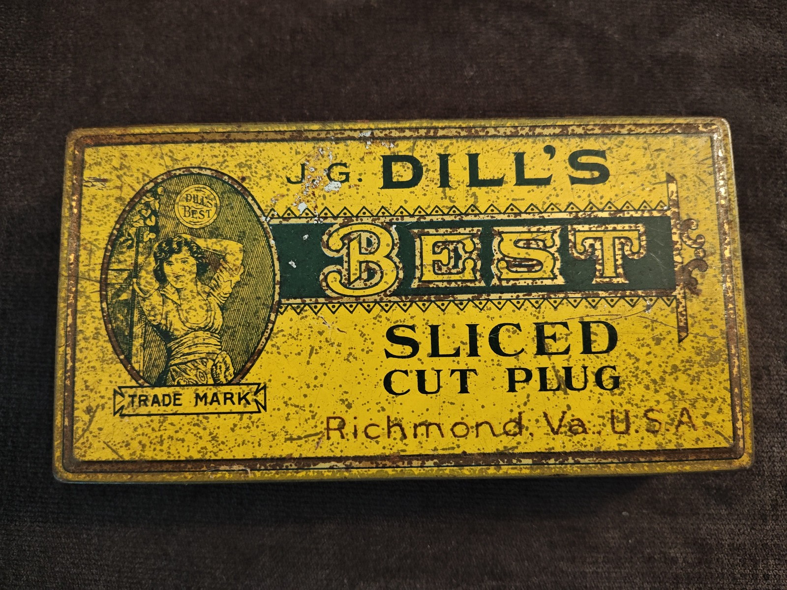 Vintage Dill's Best Pocket Flip Top Tobacco Pocket Tin