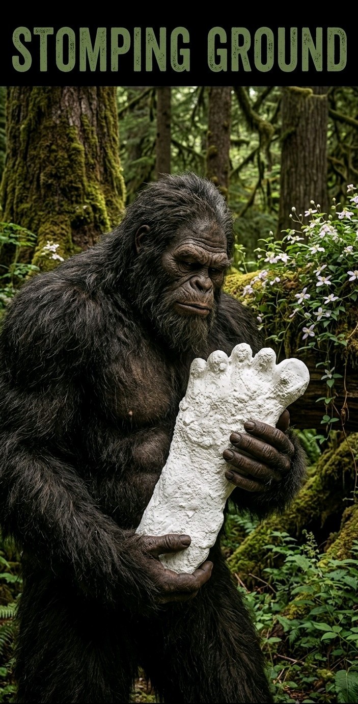 Bigfoot Plaster Cast Large Footprint Stomping Ground