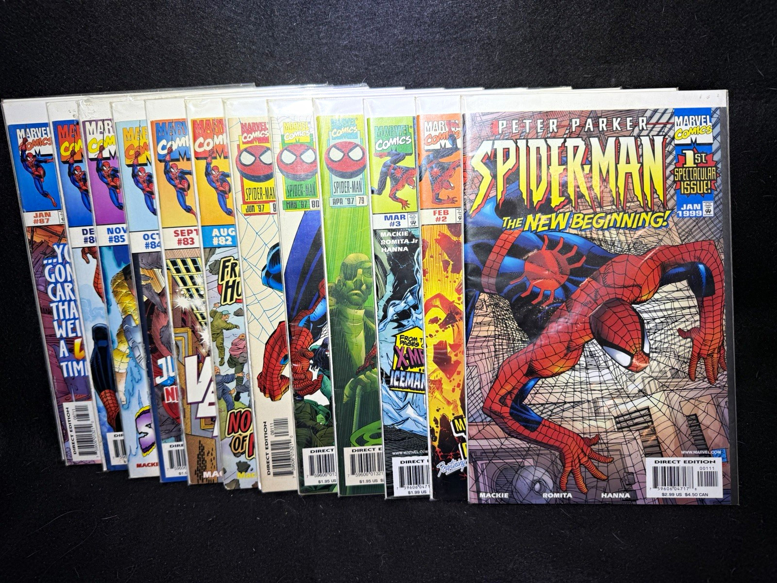 Marvel Comics Peter Parker: Spider-Man Comic Book Lot 1999 Direct Edition