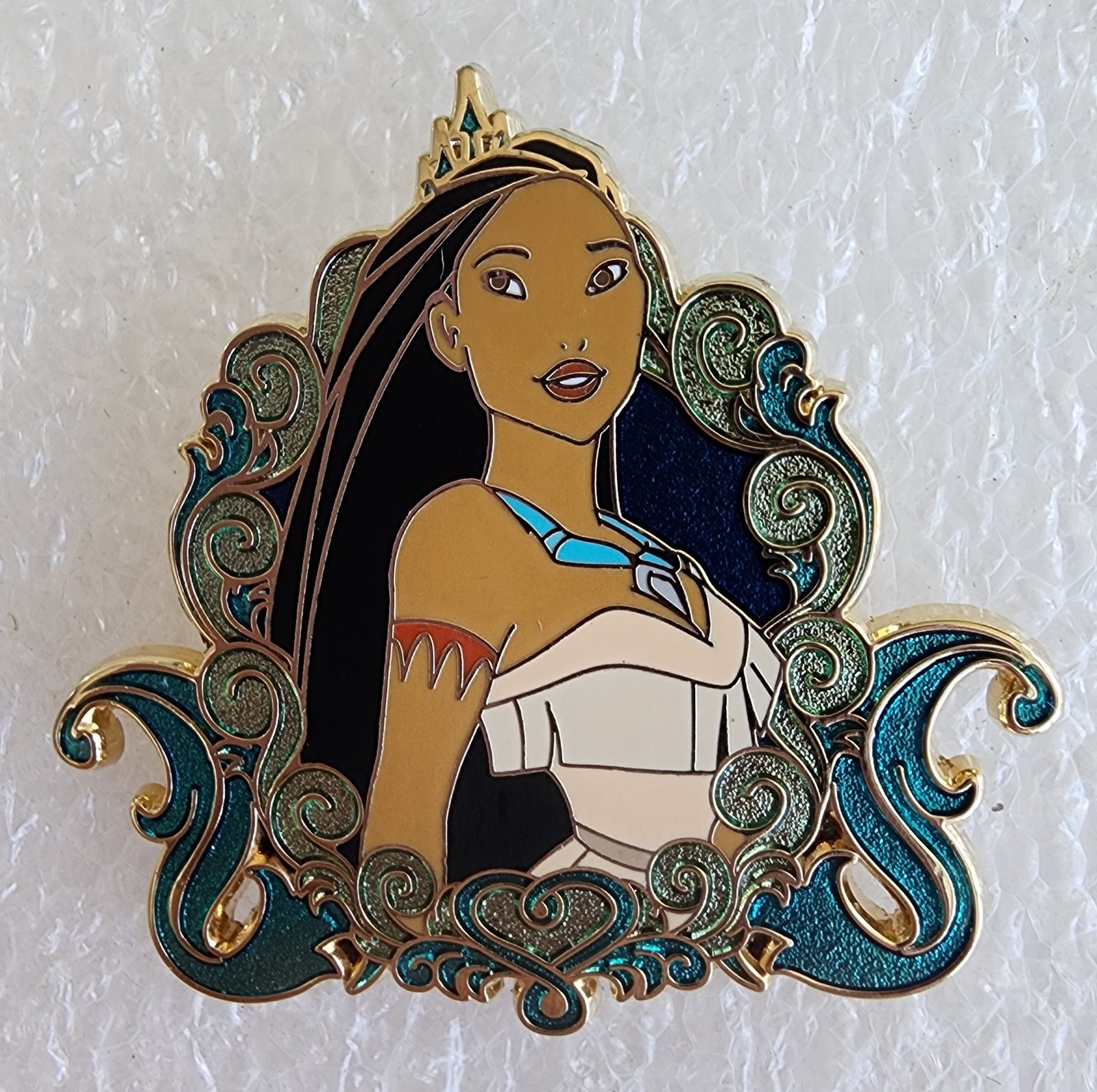 💜RARE DLR~DISNEY GIRLS-POCAHONTAS CONCEALED MYSTERY COLLECTION PIN-FREE SHPG