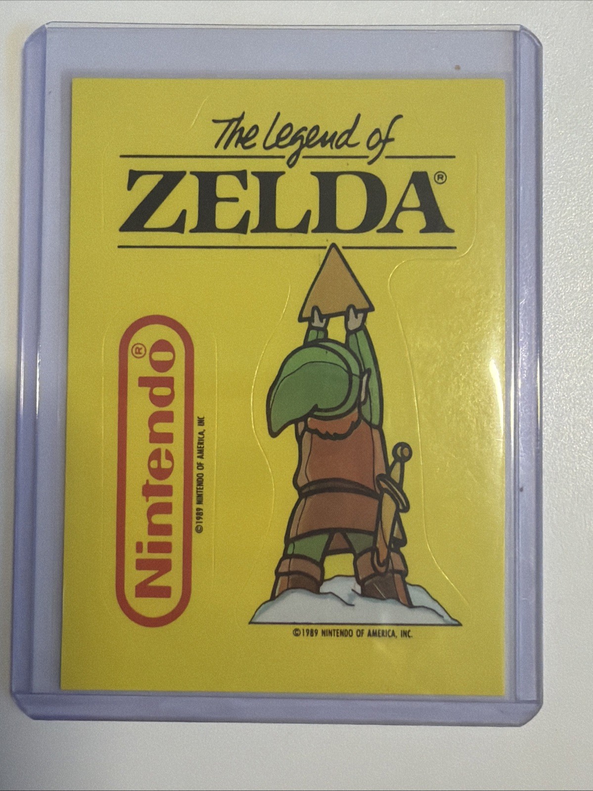 1989 Topps Nintendo #32 The Legend of Zelda Link Triforce Yellow Sticker Card