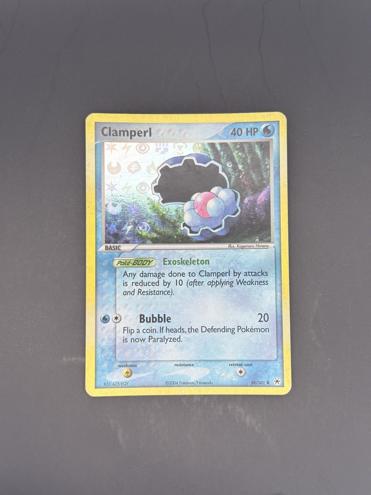Clamperl Reverse Holo Common EX Hidden Legends 58/101 MP See Pics