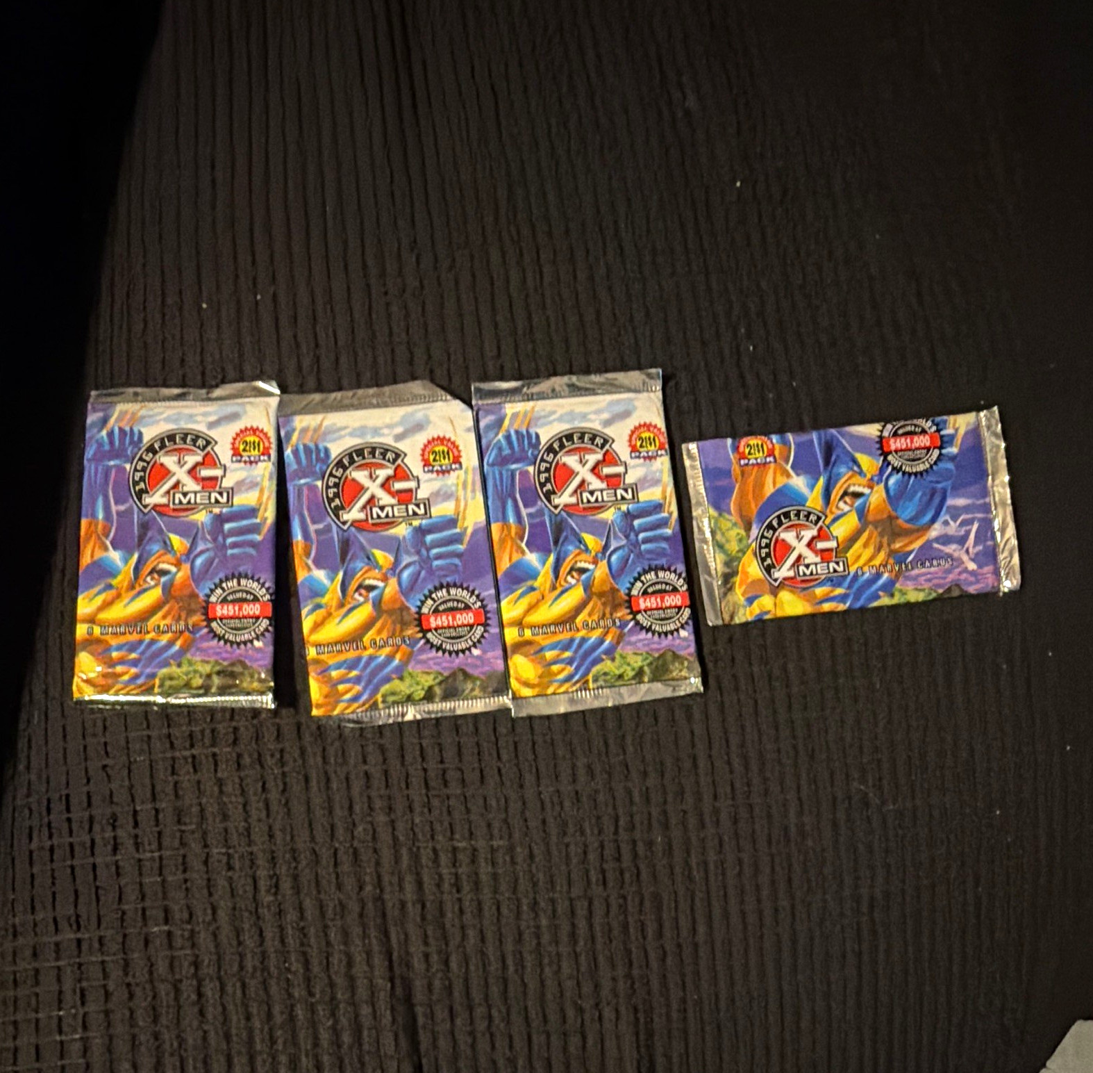 Fleer 1996 X-Men 1st Edition Sealed Trading Card Packs Lot of 4 (6/Pack)