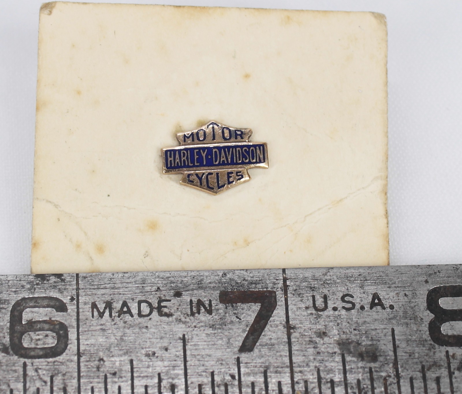 Vintage 1920s Harley Davidson Motorcycle Lapel Pin Bar And Shield RARE GREAT