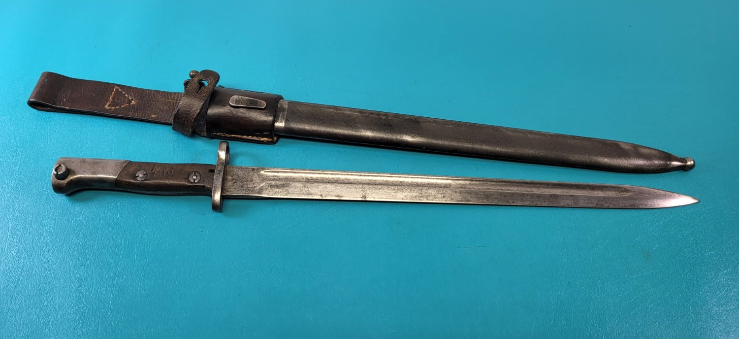 Belgium Yugoslavian Model 1924 Long Bayonet + Scabbard & Frog TR765