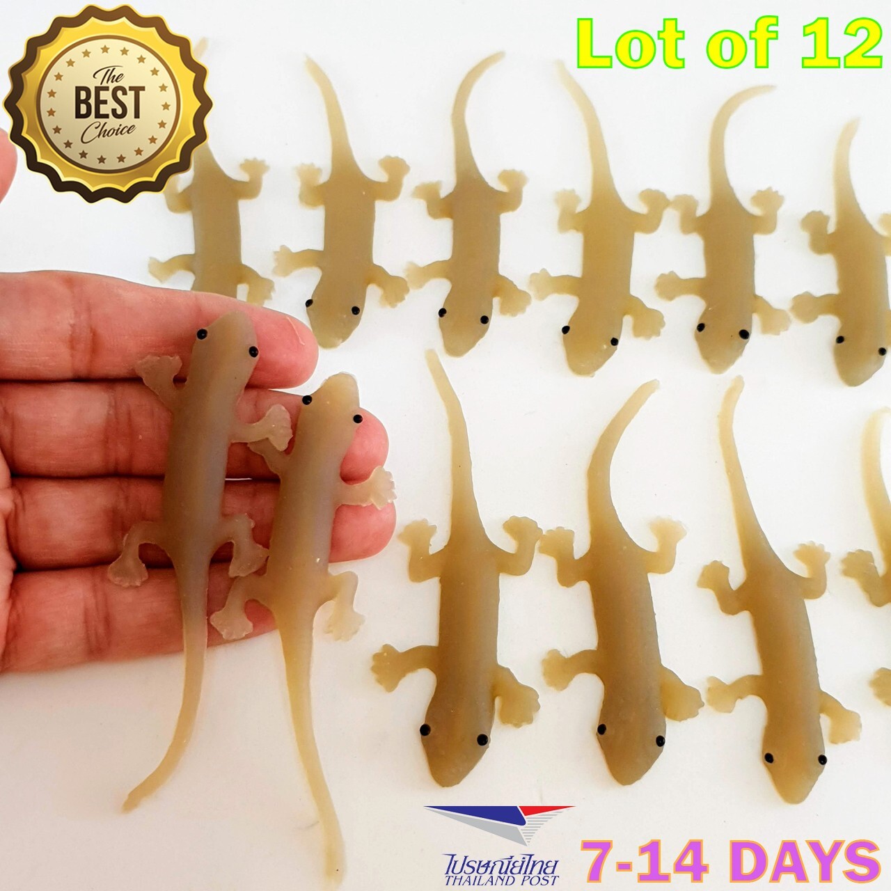 12 Pcs Realistic Lizard Figures Rubber Animal Fake Toys Birthday Gift April Fool