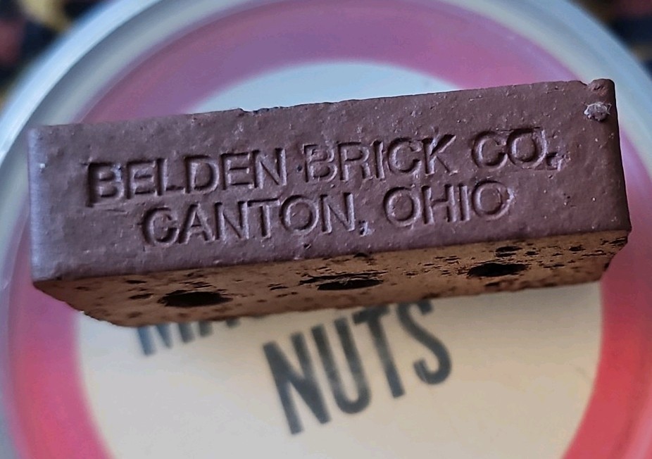 Miniature Belden Brick Salesman Sample Advertising Canton OHIO Antique Vintage