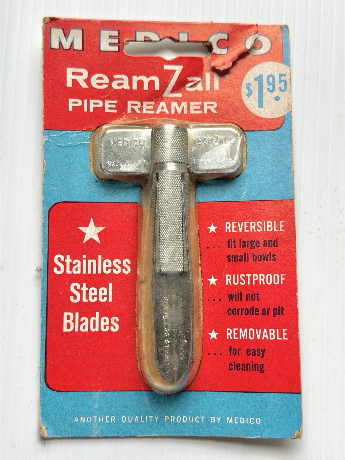 Vintage New Original Medico ReamZall Ream Zall Smoking Pipe Bowl  Scraping Tool