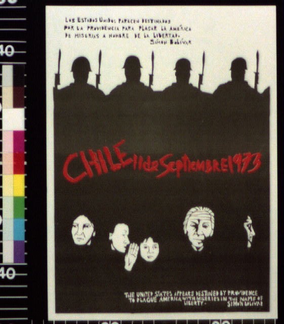 Photo:Chile Santiago 1973 Anti-US Political Poster Soldiers Lenin Bolivia
