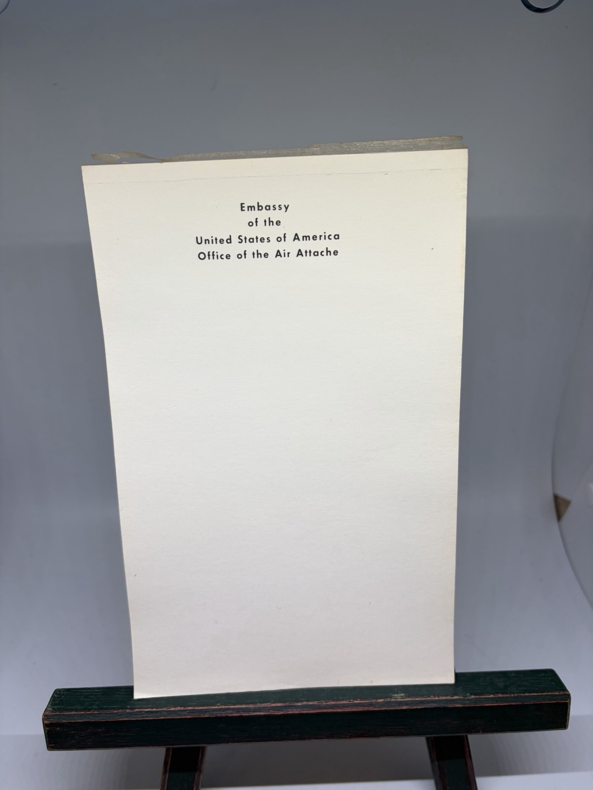 Embassy Of The United States Office Of Air Attache Note Pad Rare