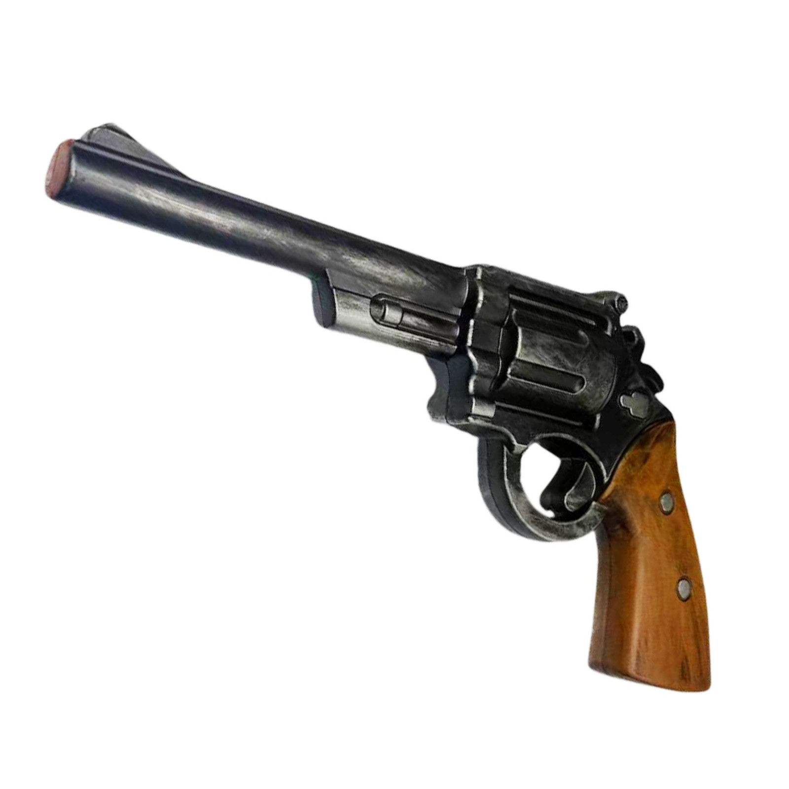 Wasteland Western-Style Revolver Prop – 12” Long-Barrel Foam Gun, Retro Post-Apo