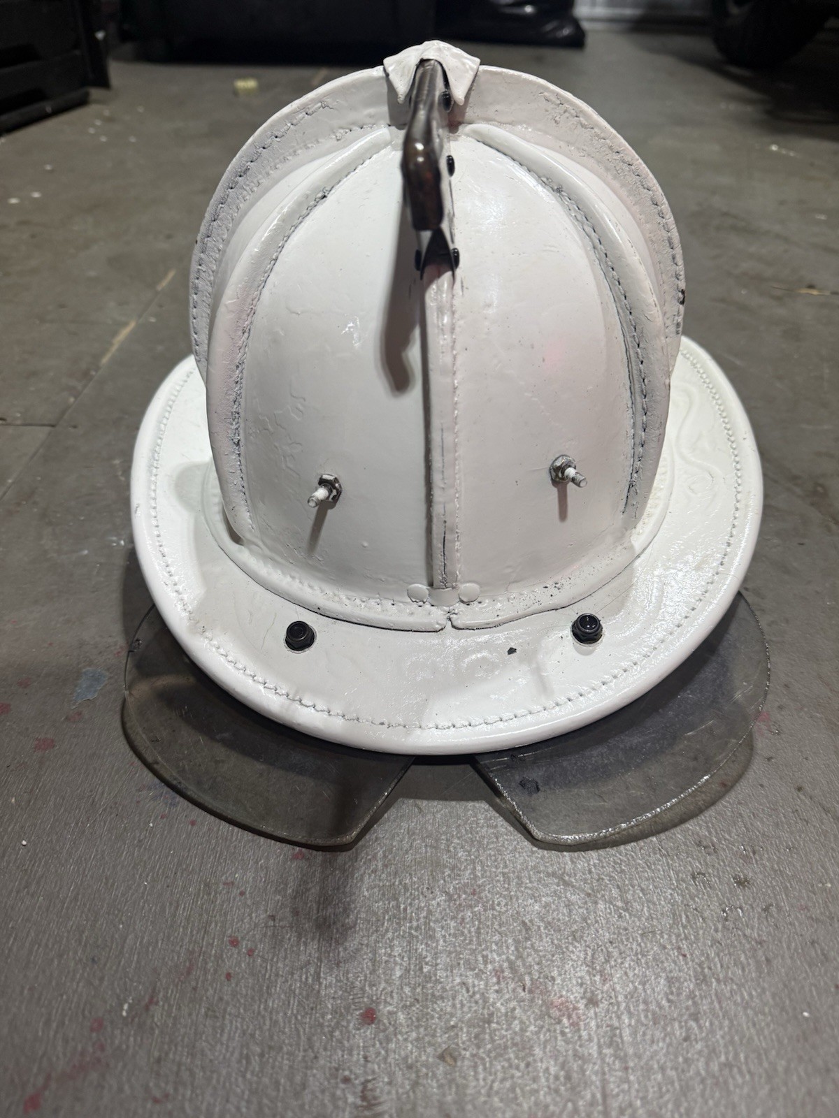 Cairns N5A Leather Fire Helmet LARGE Fireman Leather Helmet Hat Firefighter