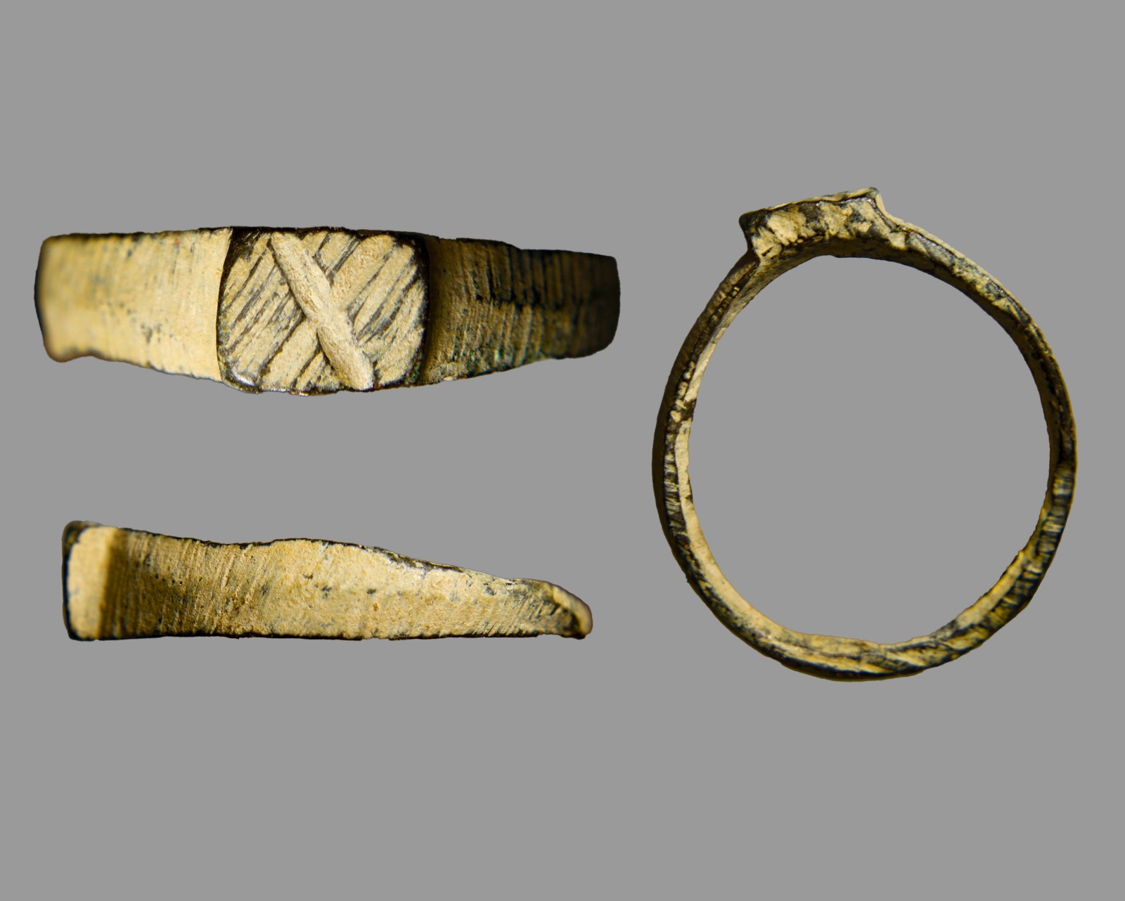 Ancient Roman Legio X Fretensis Bronze Ring Size 6-6.5 c. 70-250 AD COA