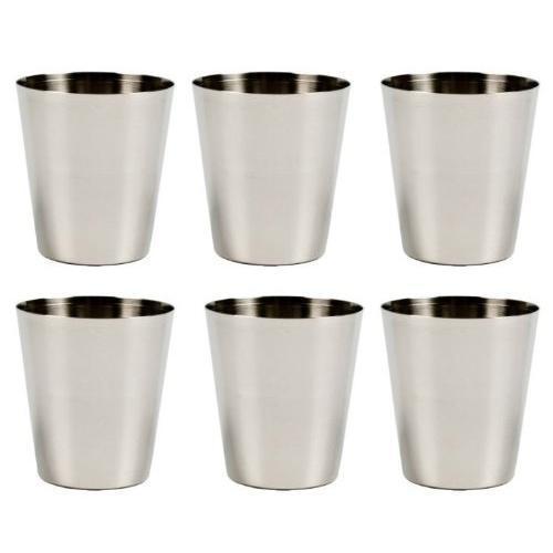 6 Pack Stainless Steel Shot Glass Glasses 1 fl oz 30ml Set of 6 New