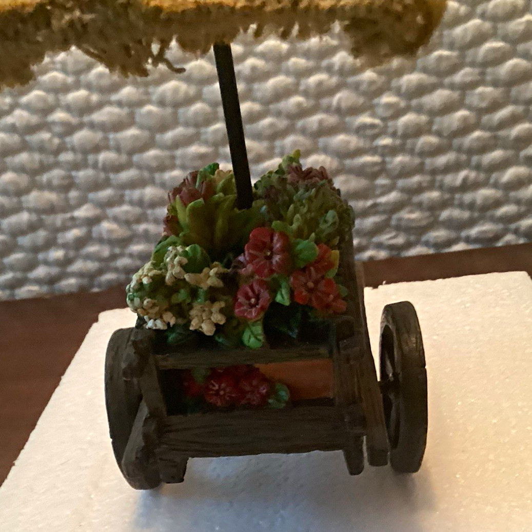 Fontanini Nativity Village Flower Cart Resin for Village Display