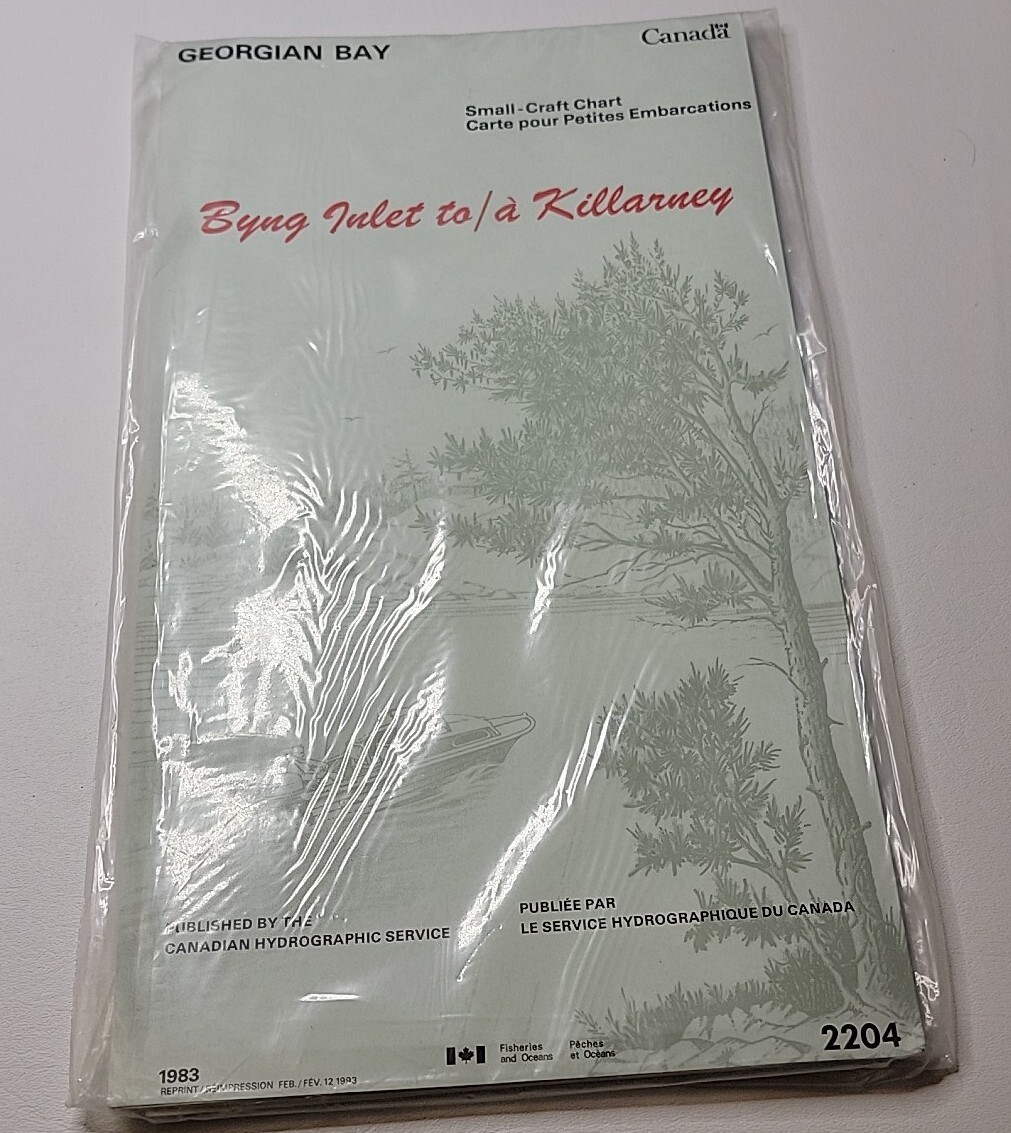 1983 Canada Small-Craft Map Chart #2204 Georgian Bay - Byng Inlet to Killarney