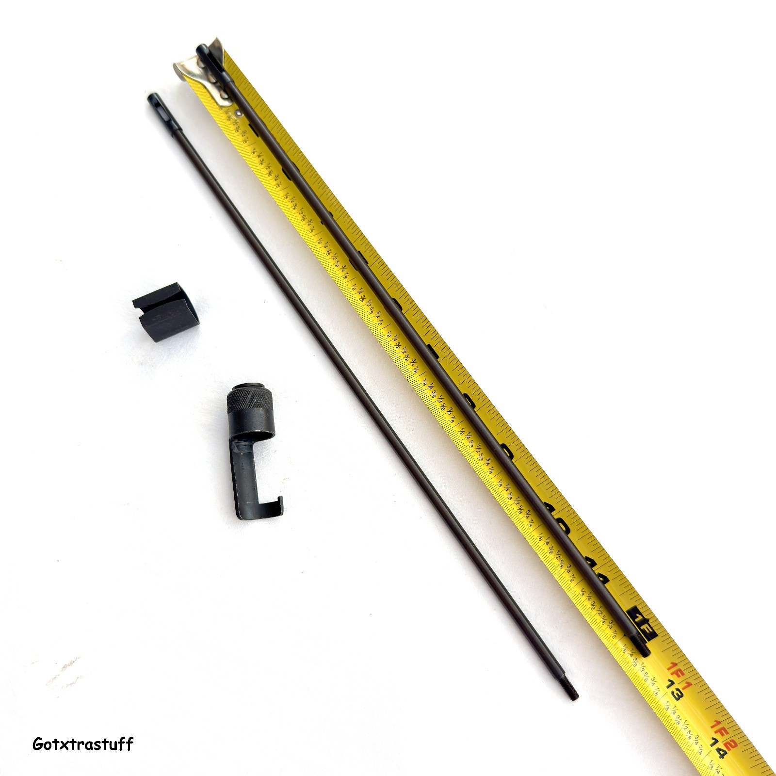 Mauser LONG 12½ Cleaning Rod,Front Sight Hood and Muzzle Cap for WW2 German 98k.