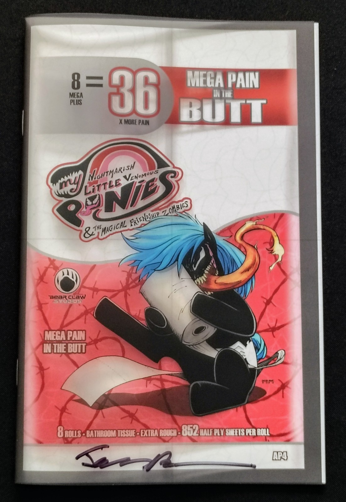 Rare Nightmarish Little Venomous Ponies Toilet Paper Acetate Variant SIGNED AP7 