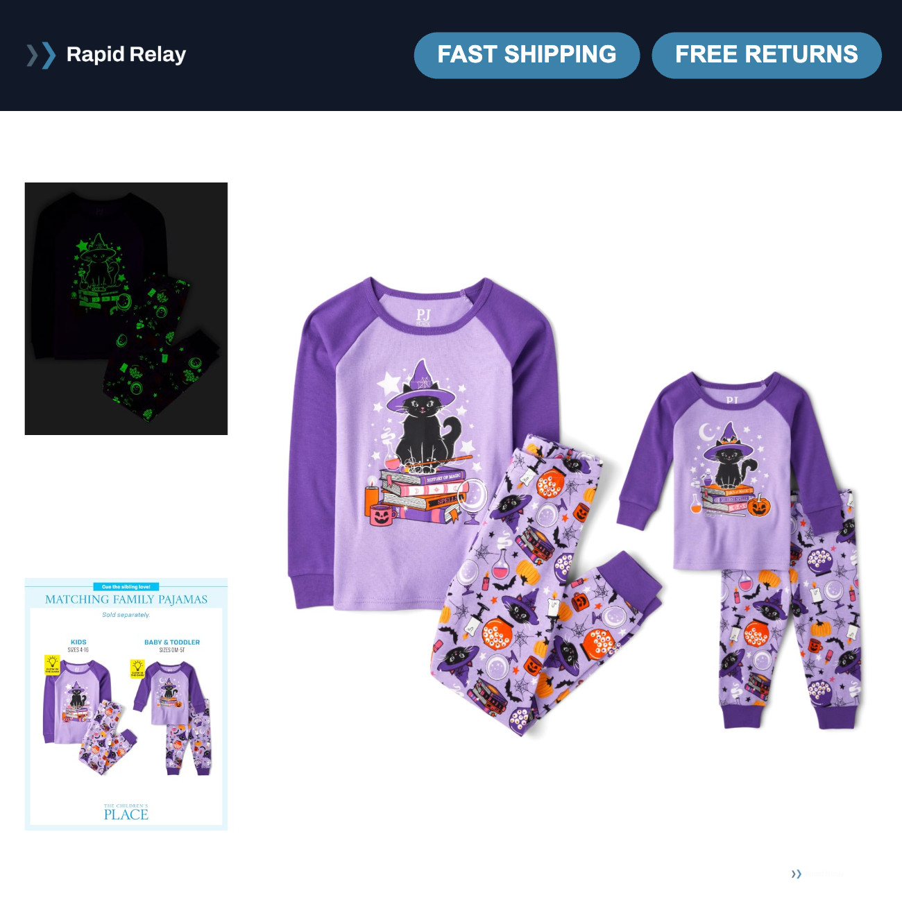 The Children\'s Place Baby and Kids\' Sibling Matching Halloween and Holiday Pajam