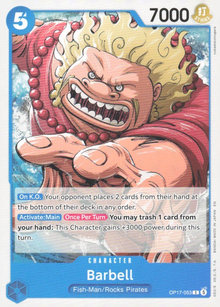 The World\'s Strongest Warriors Release Event Cards #OP17-053 Barbell