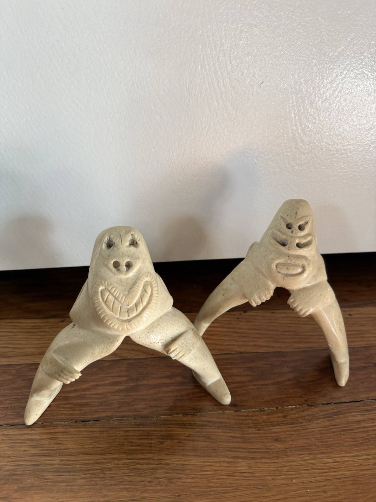 LOT OF 2 Vintage Antique Inuit Tupilak Greenland 5.5\