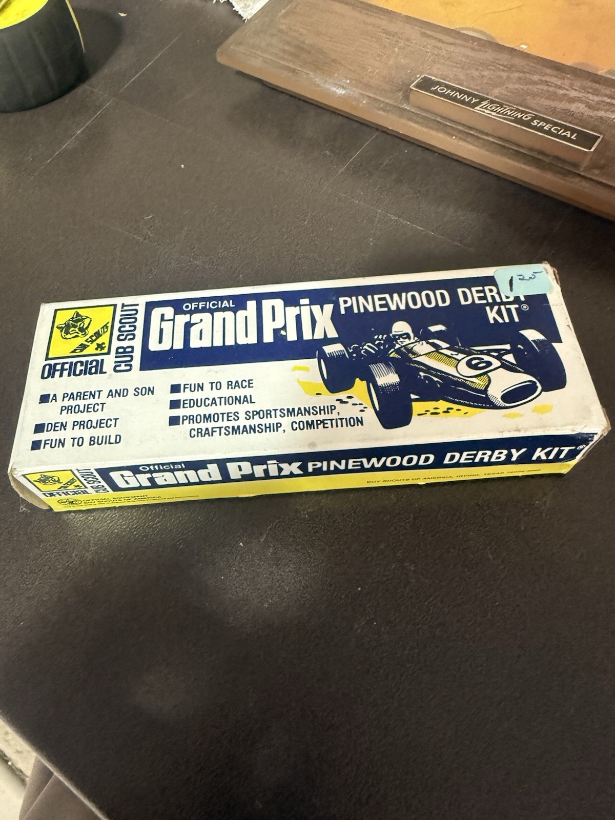 Vintage Cub Scout Official Grand Prix Pinewood Derby Kit No. 1622 BSA Complete