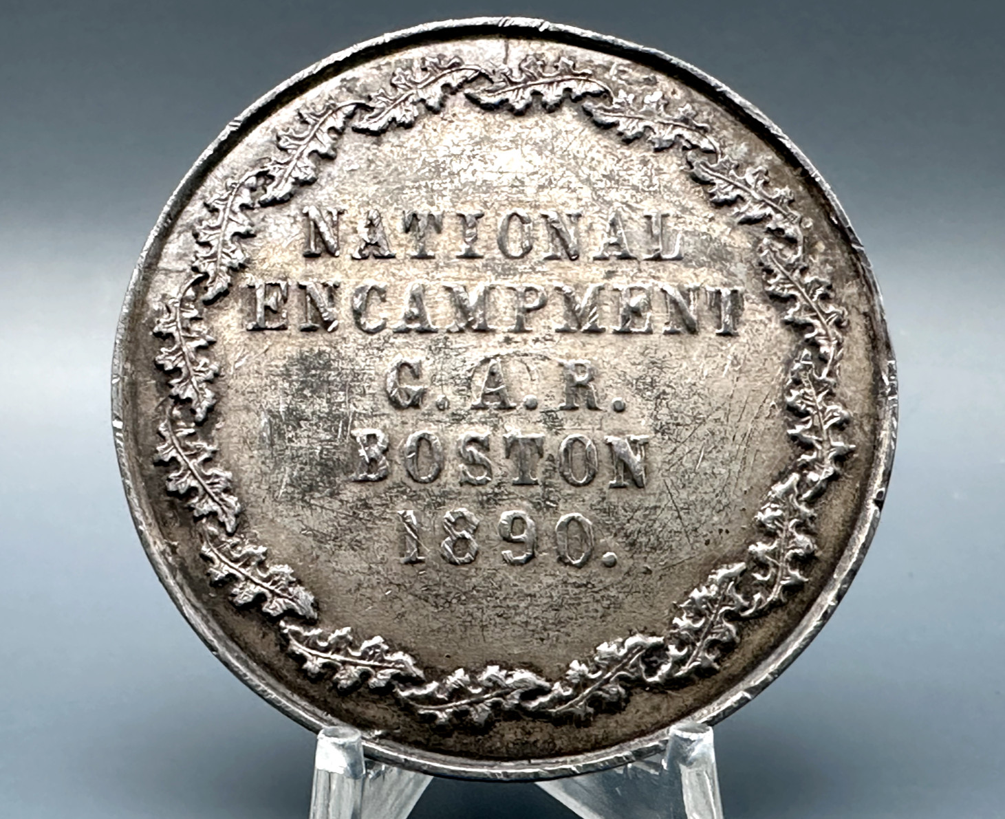 RARE 1890 NATIONAL ENCAMPMENT GAR BOSTON BUNKER HILL MONUMENT MEDAL MEDALLION