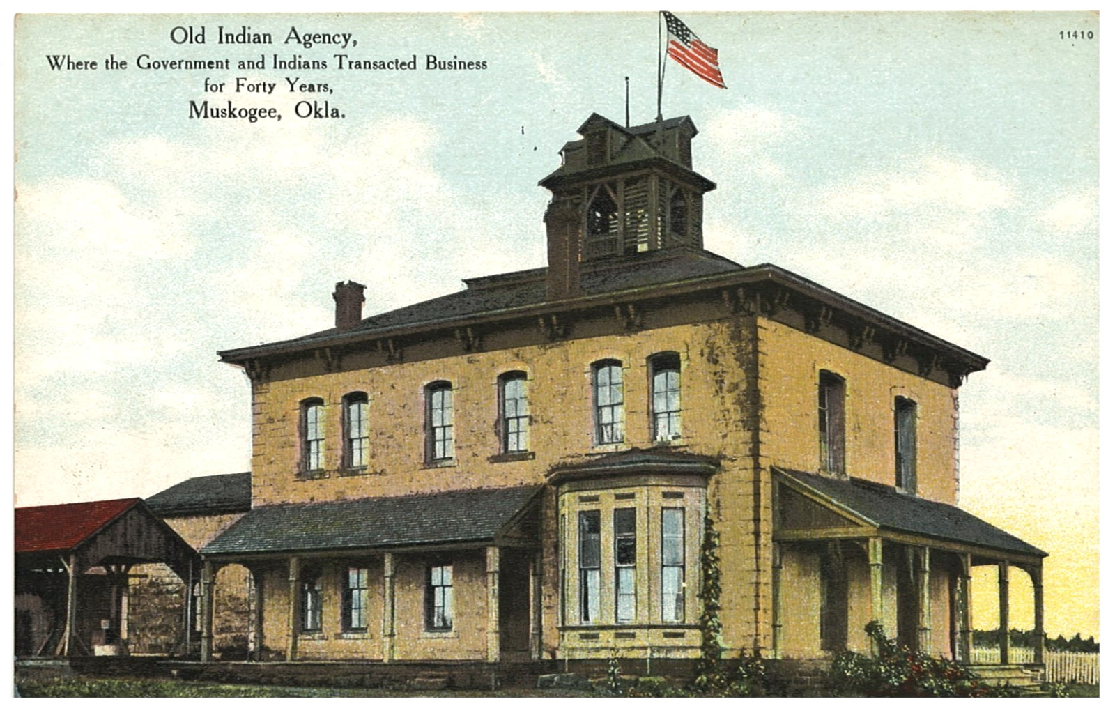 Native American History: Old Indian Agency, Muskogee, OK. Pre-1920.