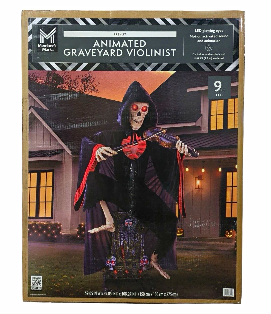Member\'s Mark 9 ft Halloween Animated Graveyard Violinist 