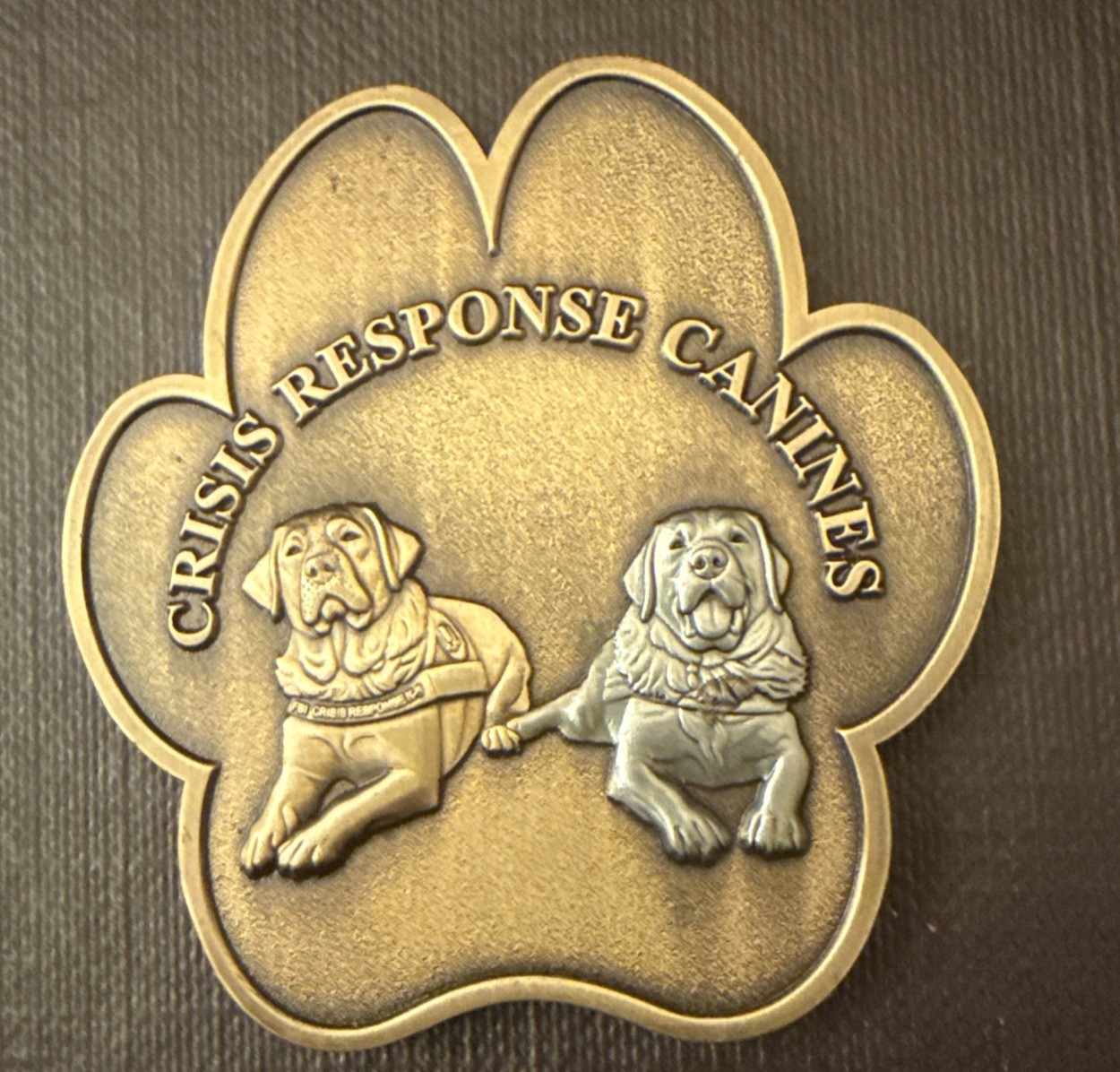 FBI HQ Victim Services  Division  Crisis Response Canines Challenge Coin New