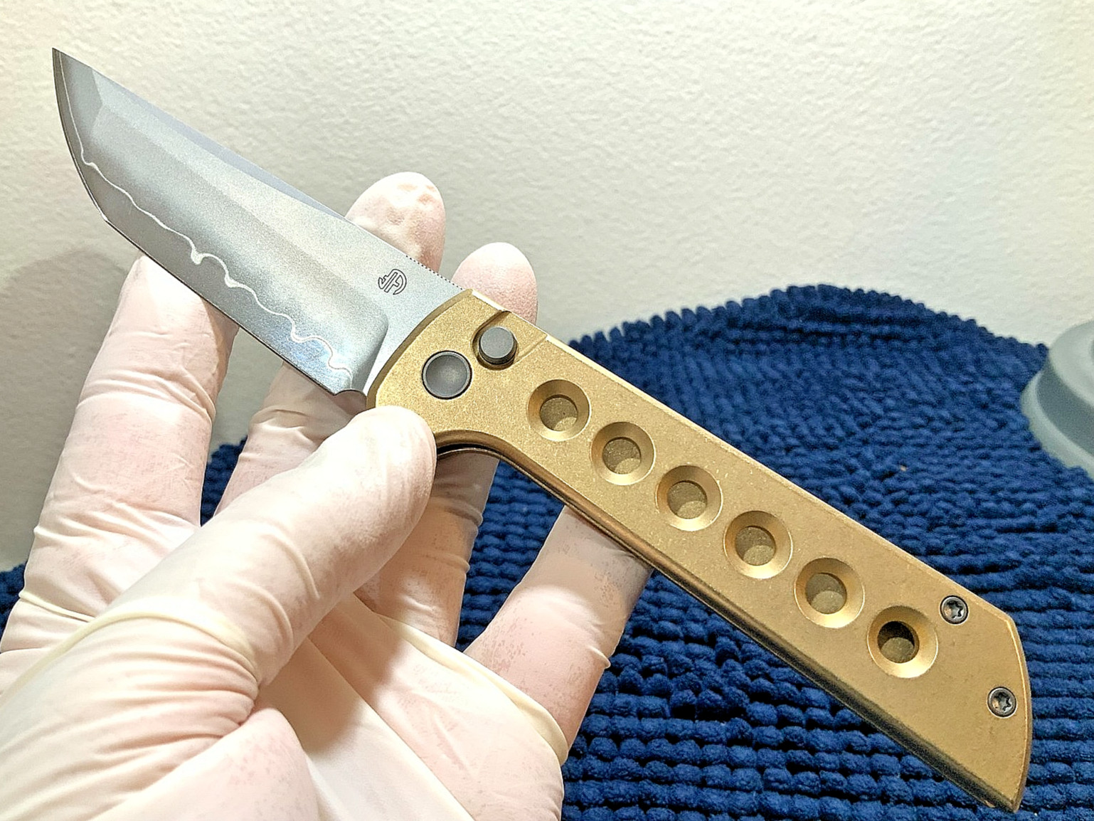 NMB *Heavy Metal* Chop 2 Bronze NMB2403B San Mai Tanto (7.5 Ounce) Blade Knife