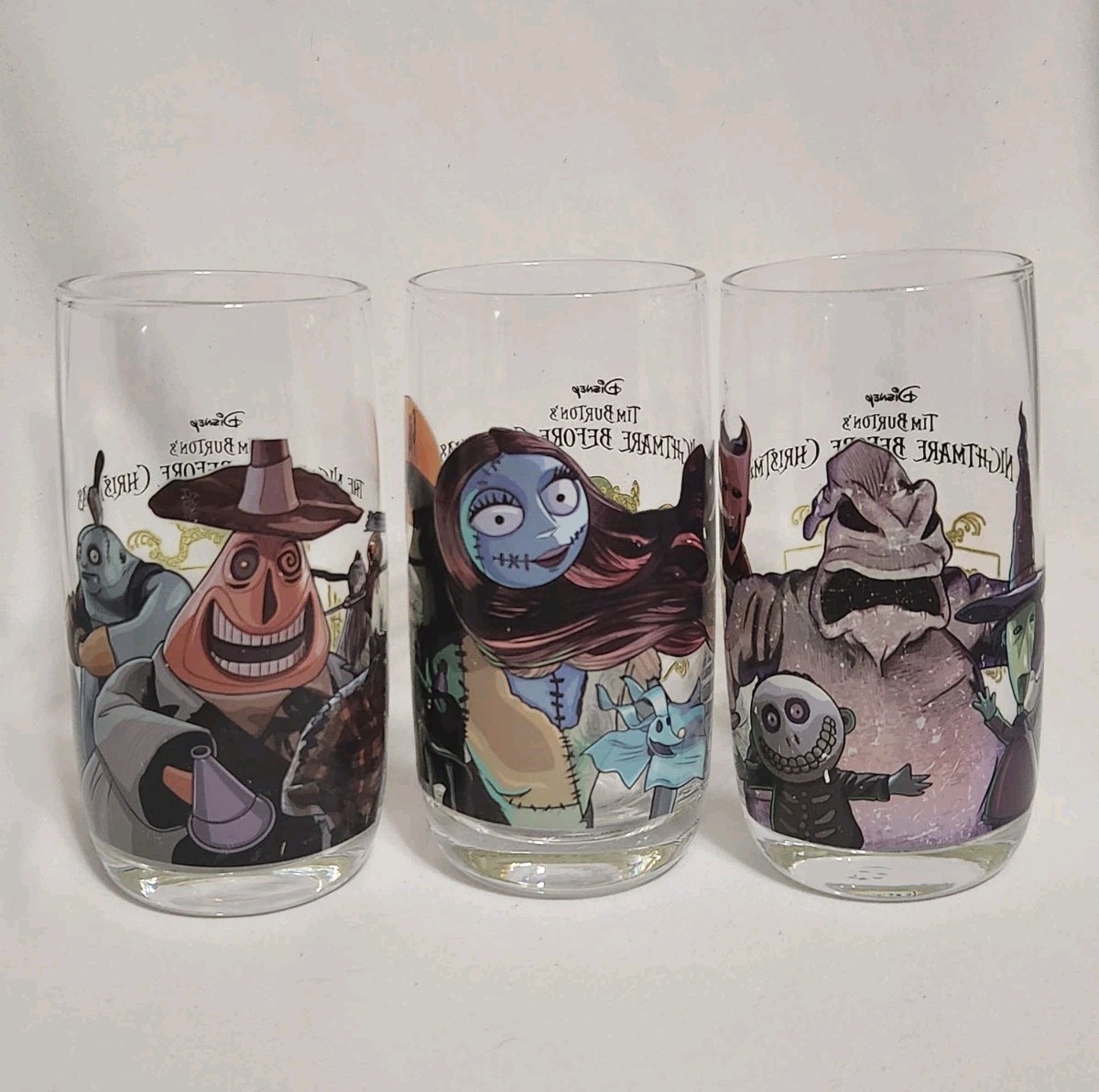 Diamond Select Disney Nightmare Before Christmas 16 oz Glass Tumblers Set Of 3