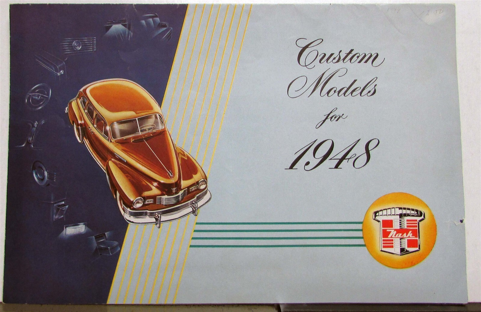 1948 Nash Custom Models 600 & Ambassador Series Color Sales Folder Original
