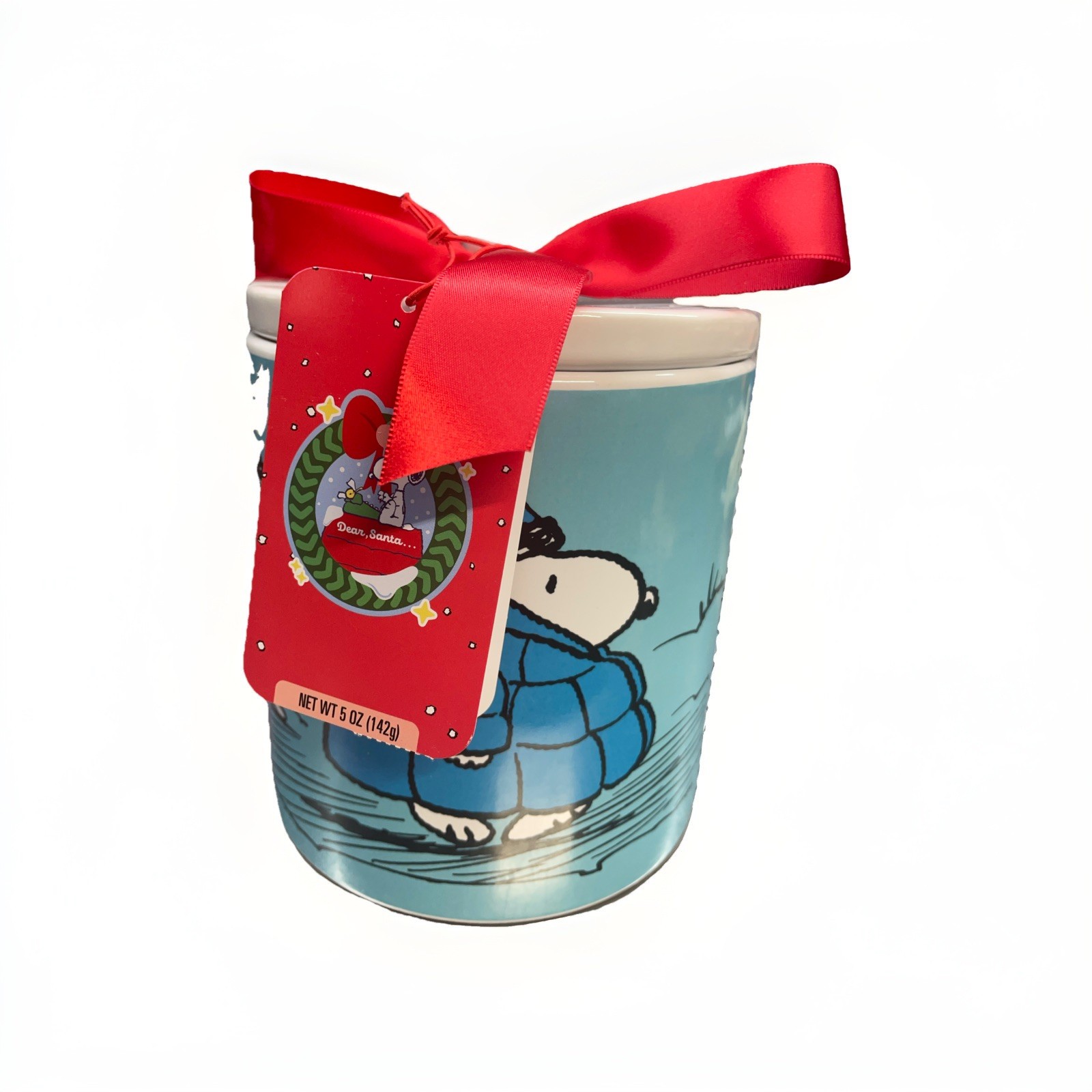 NEW Christmas Peanuts Snoopy in Puffer Jacket & Charlie Brown Full Cookie Jar 